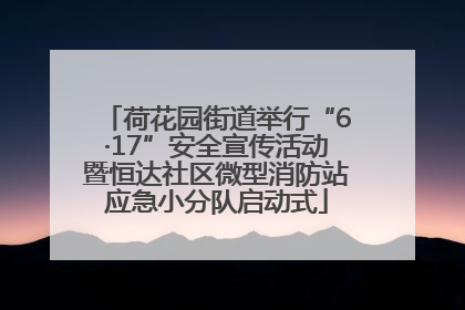 荷花园街道举行“6·17”安全宣传活动暨恒达社区微型消防站应急小分队启动式