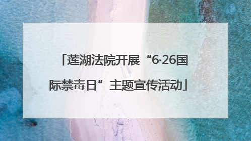 莲湖法院开展“6·26国际禁毒日”主题宣传活动