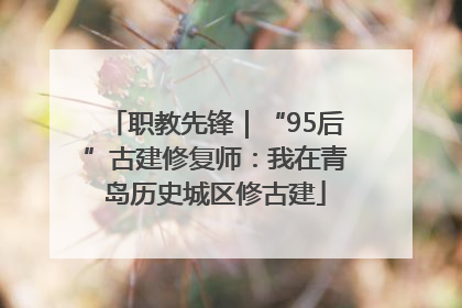 职教先锋｜“95后”古建修复师：我在青岛历史城区修古建