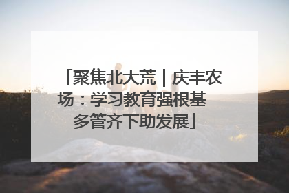 聚焦北大荒｜庆丰农场：学习教育强根基 多管齐下助发展