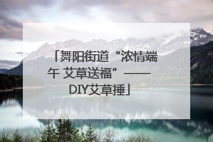 舞阳街道“浓情端午 艾草送福”——DIY艾草捶