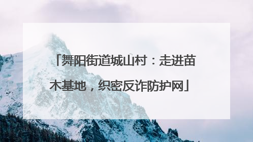 舞阳街道城山村：走进苗木基地，织密反诈防护网