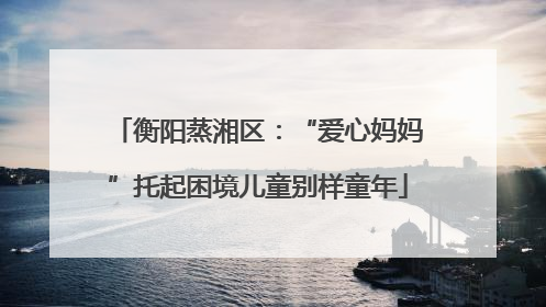 衡阳蒸湘区：“爱心妈妈”托起困境儿童别样童年