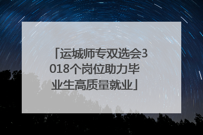 运城师专双选会3018个岗位助力毕业生高质量就业