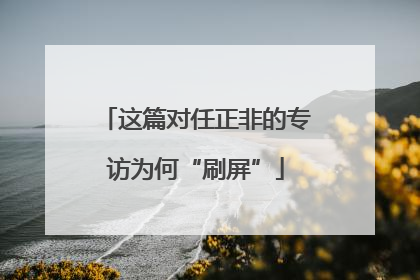 这篇对任正非的专访为何“刷屏”