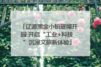 辽源黑金小镇璀璨开园 开启“工业+科技”沉浸文旅新体验