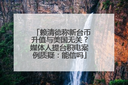 赖清德称新台币升值与美国无关？媒体人提台积电案例质疑：能信吗