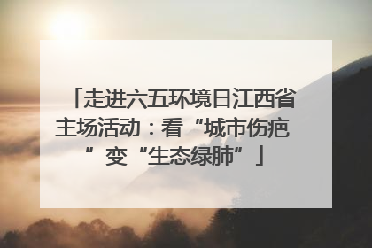 走进六五环境日江西省主场活动：看“城市伤疤”变“生态绿肺”