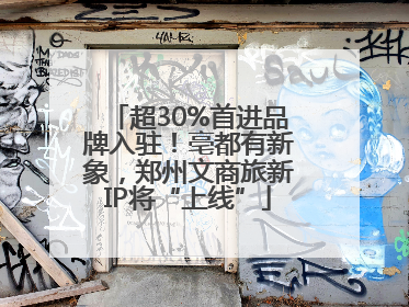 超30%首进品牌入驻！亳都有新象，郑州文商旅新IP将“上线”