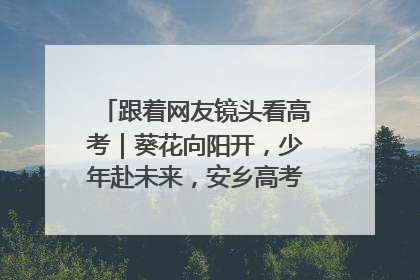 跟着网友镜头看高考｜葵花向阳开，少年赴未来，安乡高考首日的希望图景