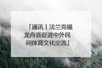 通讯丨法兰克福龙舟赛促进中外民间体育文化交流