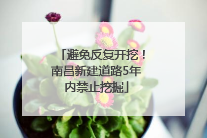 避免反复开挖！南昌新建道路5年内禁止挖掘