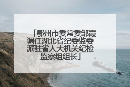 鄂州市委常委邹霞调任湖北省纪委监委派驻省人大机关纪检监察组组长