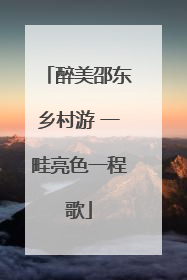 醉美邵东乡村游 一畦亮色一程歌