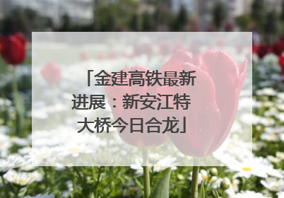 金建高铁最新进展：新安江特大桥今日合龙