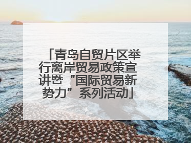 青岛自贸片区举行离岸贸易政策宣讲暨“国际贸易新势力”系列活动