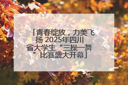 青春绽放，力美飞扬 2025年四川省大学生“三操一舞”比赛盛大开幕