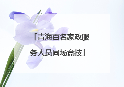青海百名家政服务人员同场竞技
