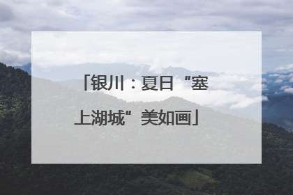 银川：夏日“塞上湖城”美如画
