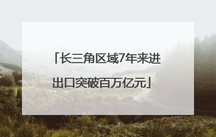 长三角区域7年来进出口突破百万亿元