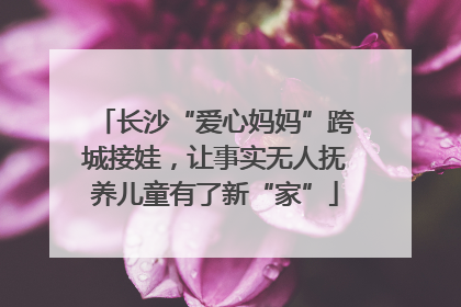 长沙“爱心妈妈”跨城接娃，让事实无人抚养儿童有了新“家”