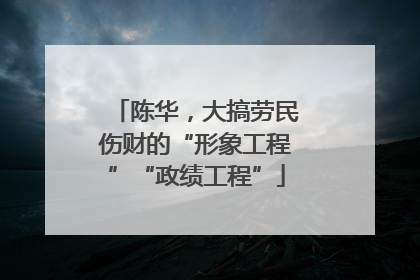 陈华，大搞劳民伤财的“形象工程”“政绩工程”