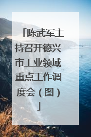 陈武军主持召开德兴市工业领域重点工作调度会（图）
