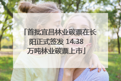 首批宜昌林业碳票在长阳正式签发 14.38万吨林业碳票上市