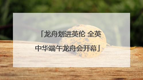 龙舟划进英伦 全英中华端午龙舟会开幕