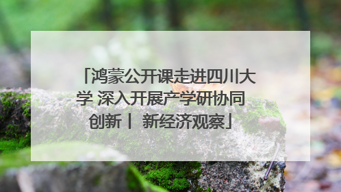 鸿蒙公开课走进四川大学 深入开展产学研协同创新丨 新经济观察