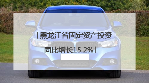 黑龙江省固定资产投资同比增长15.2%