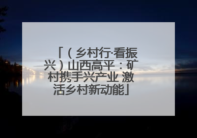 （乡村行·看振兴）山西高平：矿村携手兴产业 激活乡村新动能