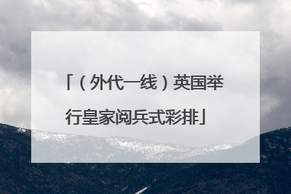 （外代一线）英国举行皇家阅兵式彩排