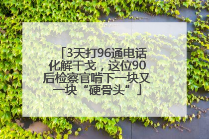 3天打96通电话化解干戈，这位90后检察官啃下一块又一块“硬骨头”