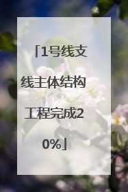1号线支线主体结构工程完成20%
