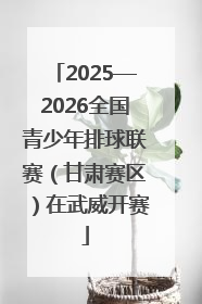 2025—2026全国青少年排球联赛（甘肃赛区）在武威开赛
