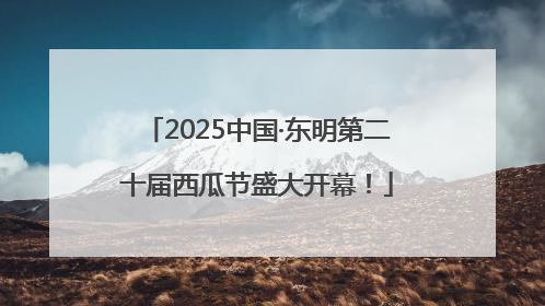 2025中国·东明第二十届西瓜节盛大开幕！