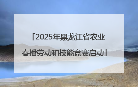 2025年黑龙江省农业春播劳动和技能竞赛启动