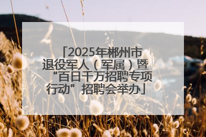 2025年郴州市退役军人（军属）暨“百日千万招聘专项行动”招聘会举办