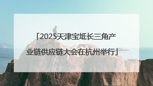2025天津宝坻长三角产业链供应链大会在杭州举行
