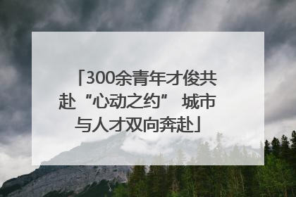 300余青年才俊共赴“心动之约” 城市与人才双向奔赴